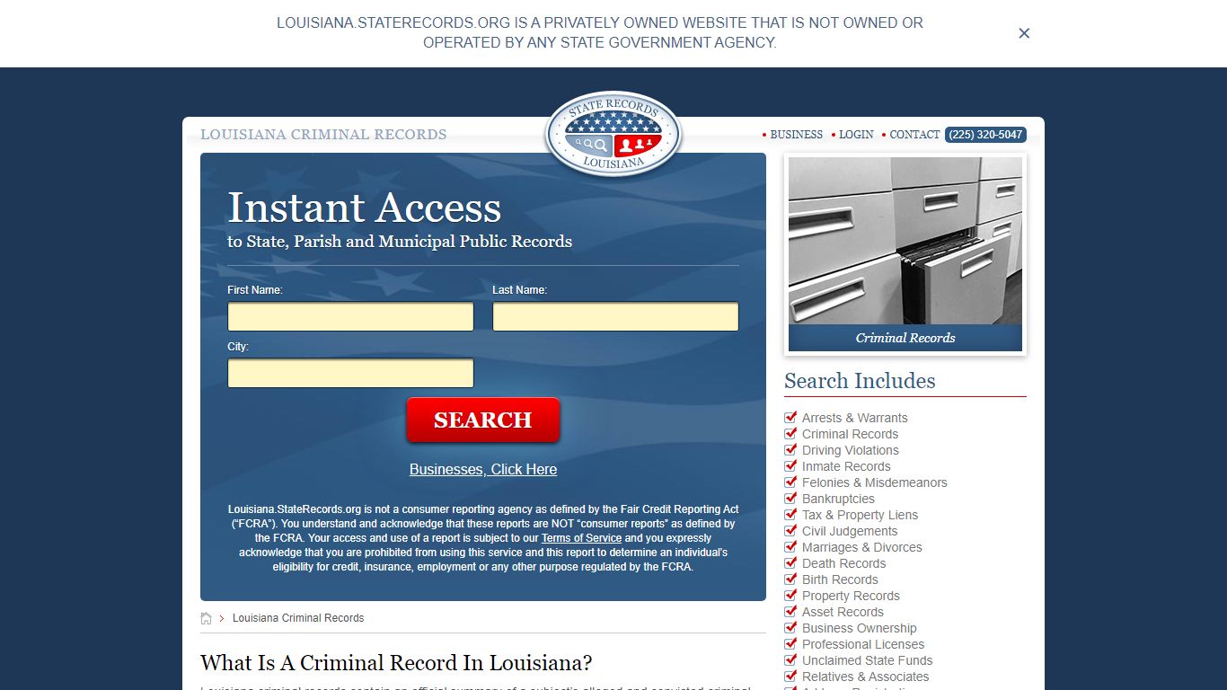 Louisiana Criminal Records | StateRecords.org